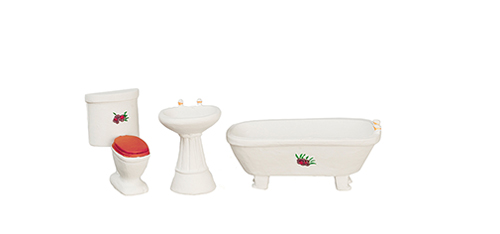 1/2" Scale  Bathroom Set, 3 pc.